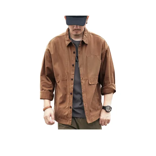 GELANLU Хаки Унисекс Рубашки