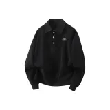 Чёрный с белой вышивкой