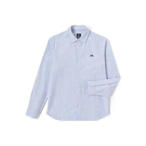 Мужская рубашка синего и белого цвета с совместным брендом Lee