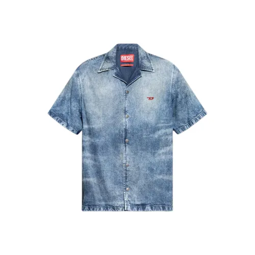 DIESEL Blue Men's Shirts DIESEL Синий Мужские Рубашки