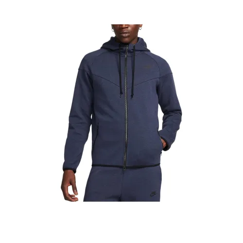nike Sportswear Tech Fleece Мужской Full Zip Hoodie Толстовка Мужской Obsidian Смешанный цвет Черный