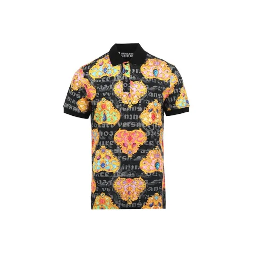 VERSACE JEANS COUTURE Мужская черная поло