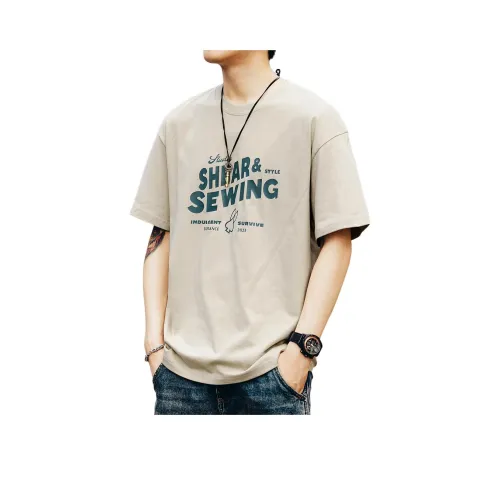 GELANLU Летняя футболка свободный крой унисекс