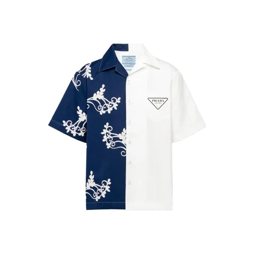 PRADA Мужские Синие Рубашки