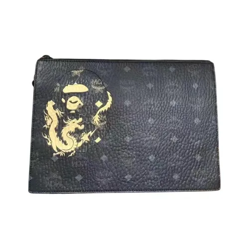 Совместный бренд MCM × BAPE CNY Кожа Клатч Унисекс