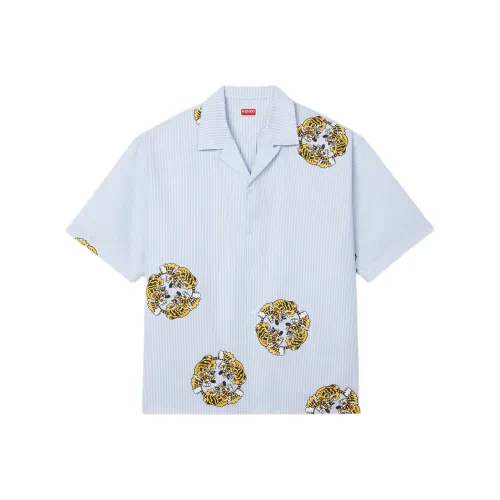 KENZO Verdy SS25 Рубашка Мужская Небесно-голубая