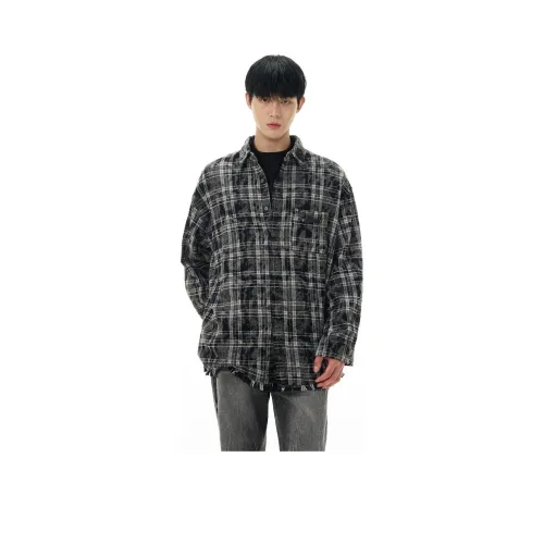 Pirkadat Черная клетка Унисекс Рубашки