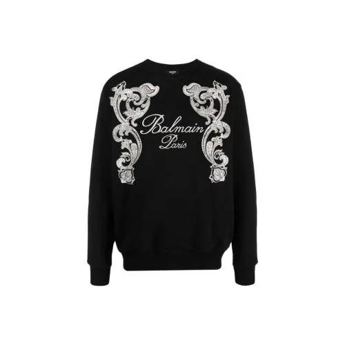BALMAIN Черные Мужские Свитшоты