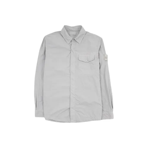 STONE ISLAND Ghost Collection Рубашка Мужская Серого цвета