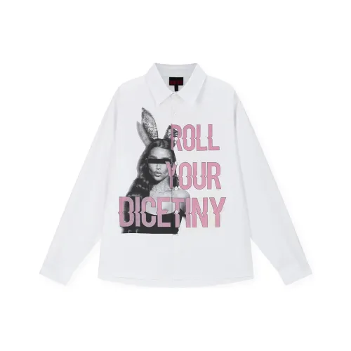 DICETINY Белая унисекс рубашка