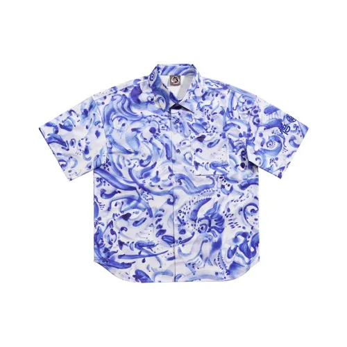 WOOKONG Синие Унисекс Рубашки