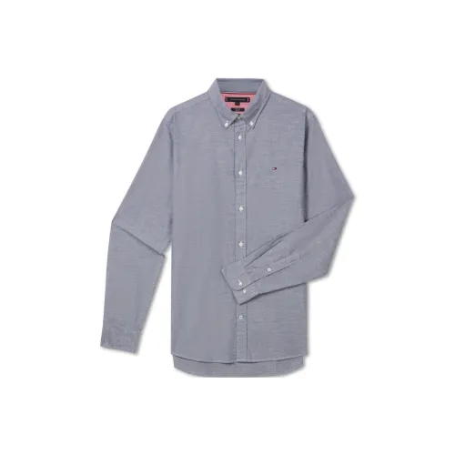 Tommy Hilfiger Рубашка Мужская Синяя Серый