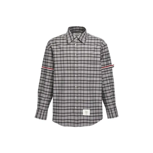 THOM BROWNE THOM BROWNE FW23 Early Autumn Collection Средне-серый Мужской Рубашки