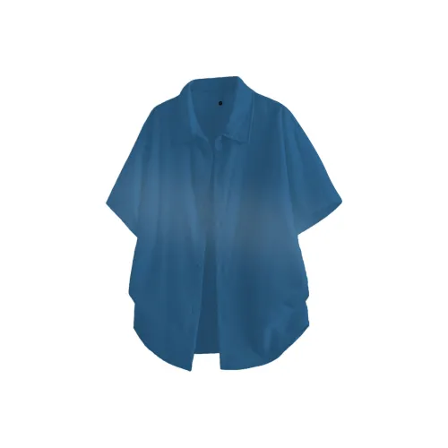 MIIRACER Рубашка Унисекс Павлин Синий