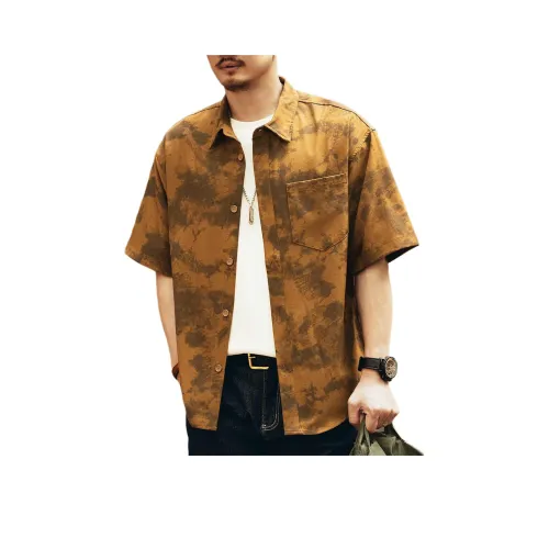 GELANLU Желтые Мужские Рубашки