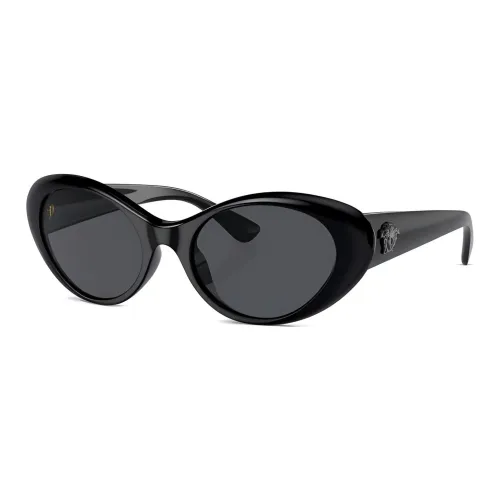 VERSACE Кошачий глаз Солнцезащитные очки Мужской Черный
