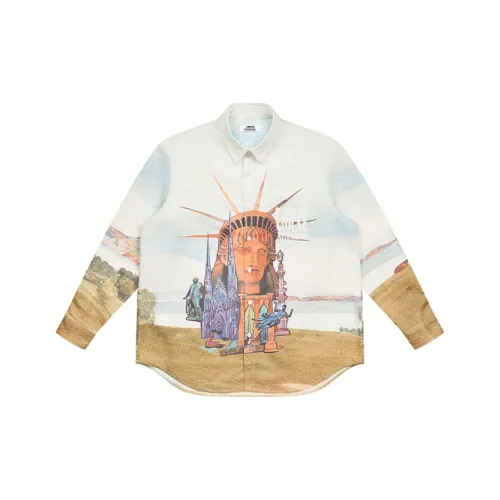 EMPTY REFERENCE Серо-голубая унисекс рубашка