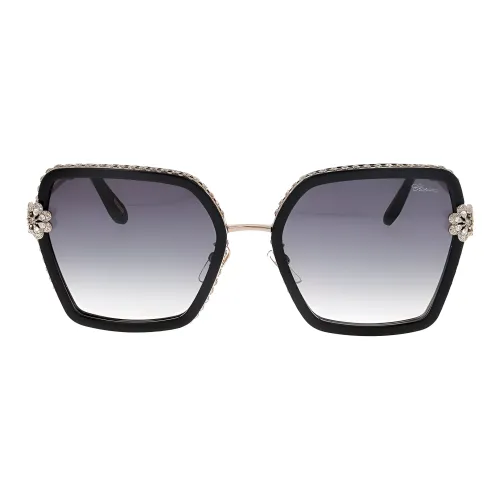 CHOPARD Металл Квадратные Солнцезащитные очки Женские Черные