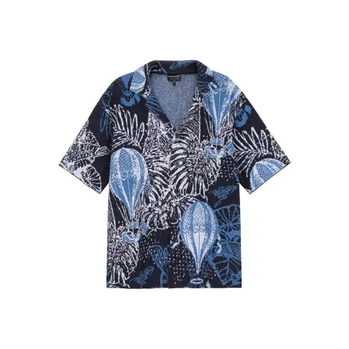 EMPORIO ARMANI Рубашка Мужская Темно-синяя