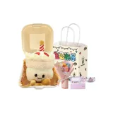 Торт на день рождения - розовый + коробка для еды + букет + поздравительная открытка