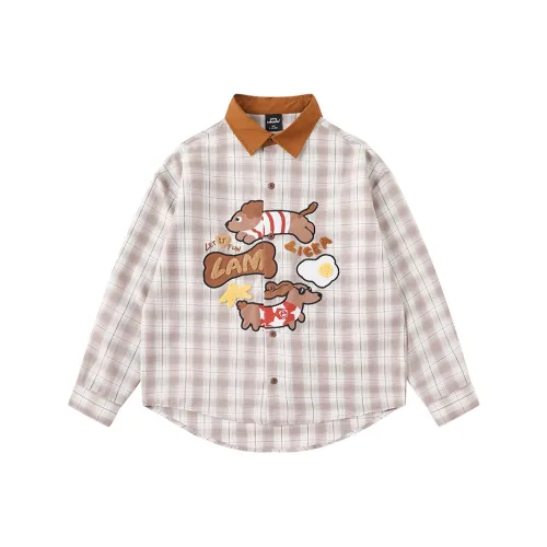 LAMLICKA Светлый кофейный унисекс рубашки