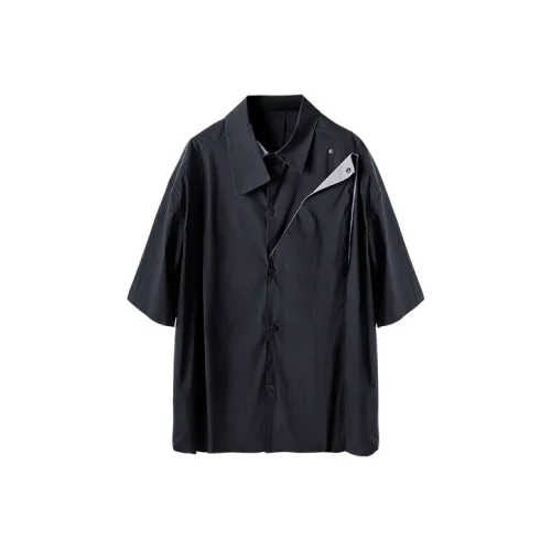 HUANXIANGZHE Рубашка Унисекс Черная