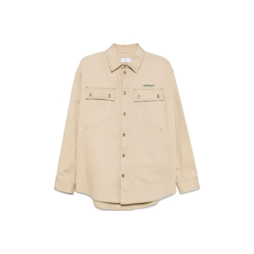 Off White Shirt Мужской Светло-Коричневый