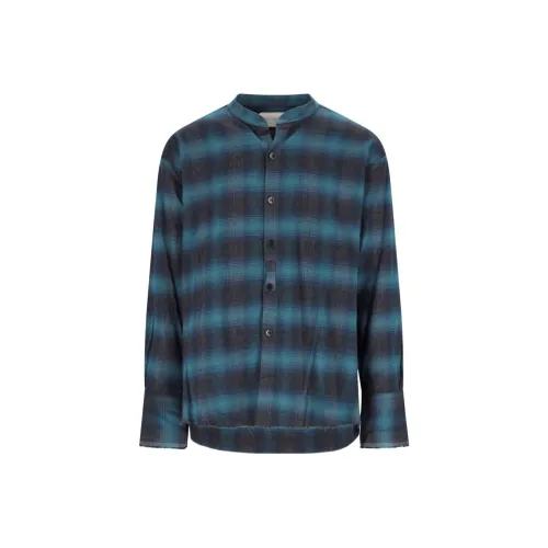GREG LAUREN Blue Men's Shirts GREG LAUREN Синий Мужские Рубашки