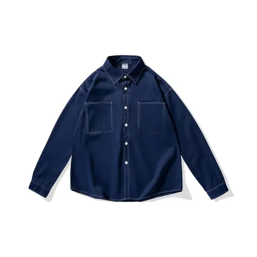 RICCIWEE Синяя унисекс рубашка