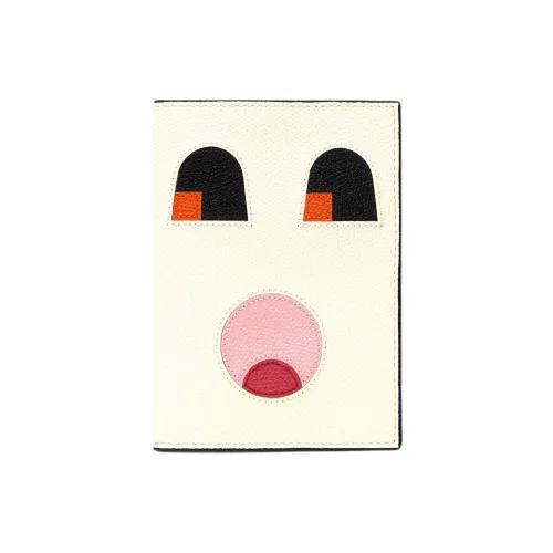 Valextra Millepunte Телячья кожа Passport HOLDER Женские Pergamena Белый Лобстер красный Розовый и черный