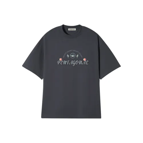 PENTAGONAL HEART Satoshi Star series T-Shirt Унисекс Серый