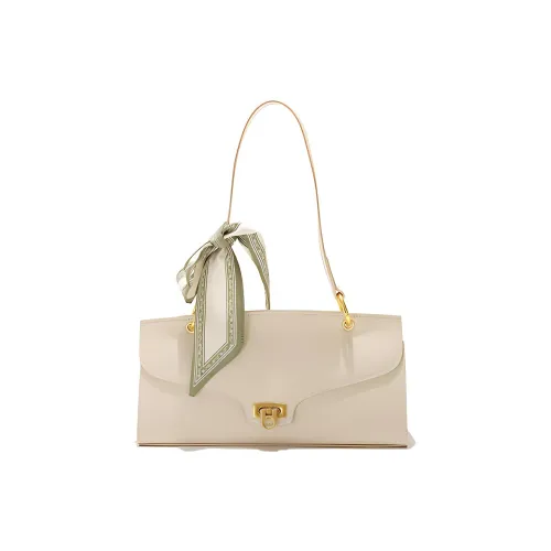 GXFMOD Сумка через плечо из коровьей кожи большая женская цвет экрю