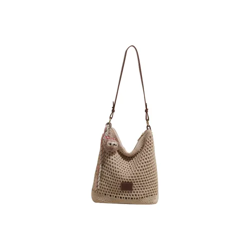 Wenpercy ПУ (полиуретан) Патч Ткань Вязаная Сумка на Плечо Стандартная Женская Многоцветная