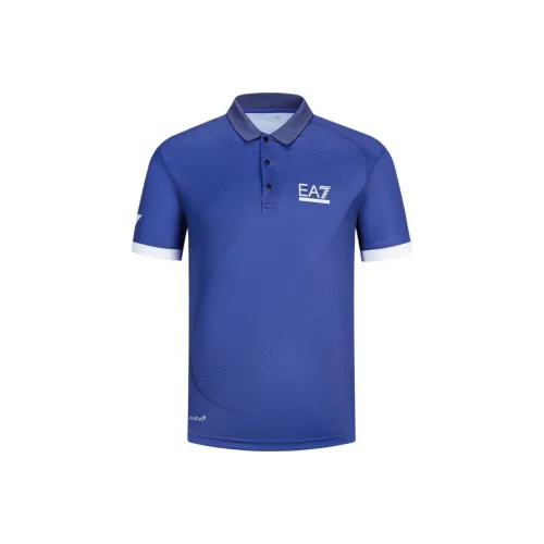 EMPORIO ARMANI EA7 SS24 Поло Мужское Синее