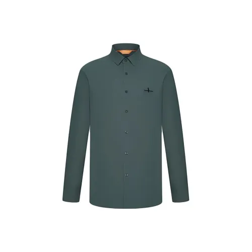 Biyin Leufen Эластичная Коллекция Рубашек Мужская устойчивая к морщинам