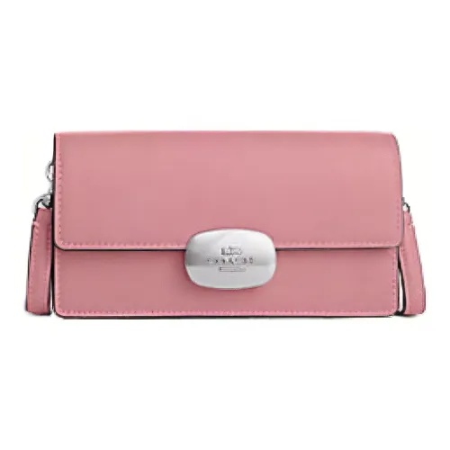 COACH Eliza Телячья кожа Сумка-багет Сумка через плечо Маленькая Женская Розовая