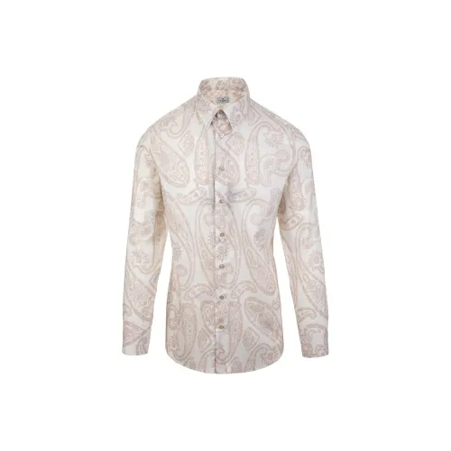 ETRO Бежевые Мужские Рубашки