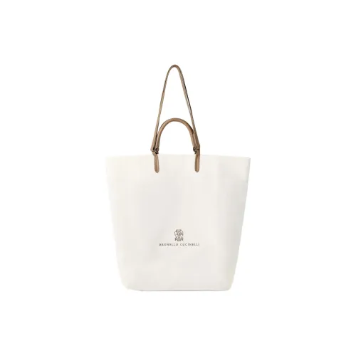 BRUNELLO CUCINELLI Хлопок с льном Тоут Сумка Сумка для покупок Сумка на плечо Сумка Большая Женская Panama