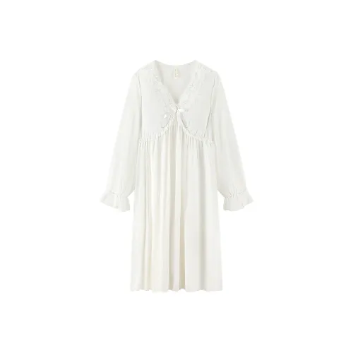 LEZIYUN Ночная сорочка Женская Белая