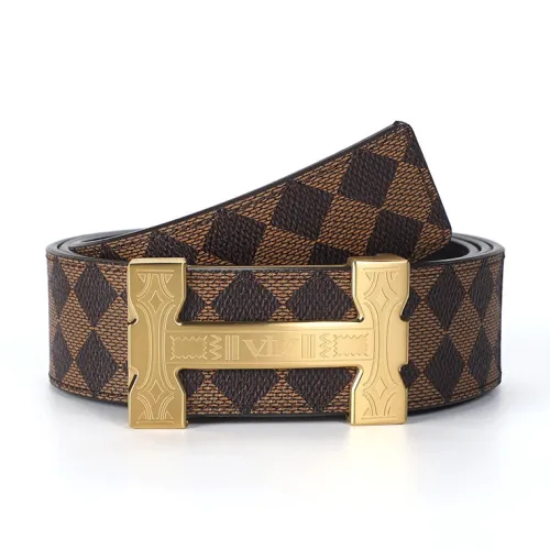 V.V.Brown Натуральная кожа ремни Мужской 3,8 см плавная застежка Перфорированный ремень Оригинальный товар