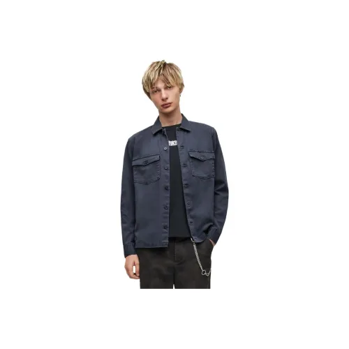 ALLSAINTS Nebula Синий Мужские Рубашки