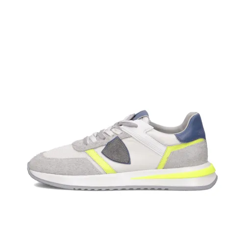 PHILIPPE MODEL Tropez 2,1 Устойчивый к истиранию Низкий Топ Повседневная обувь Мужская Белый Серый