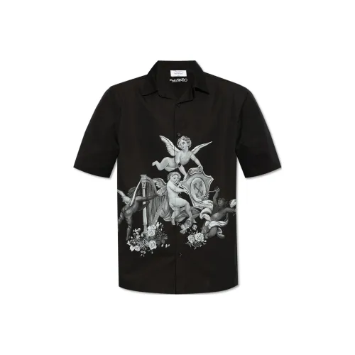 Off Белый Черный Мужские Рубашки