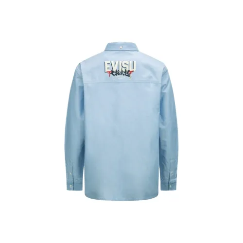 EVISU Blue Men's Shirts EVISU Синий Мужские Рубашки
