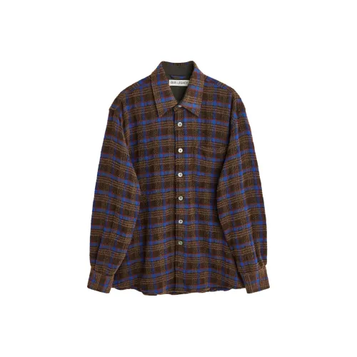 OUR LEGACY Коричневый Мужская Рубашка