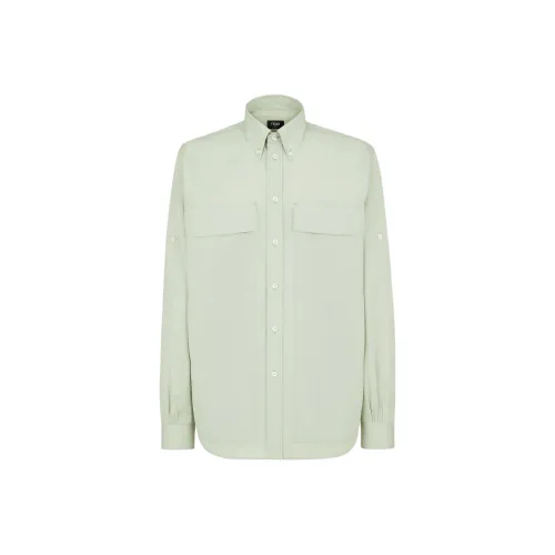 Fendi Мятно-зеленые Мужские Рубашки