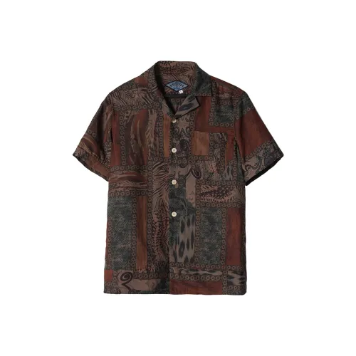 SOARIN YUPPIE Лето Рубашка Стандарт Мужская Черный Красный Цветочный