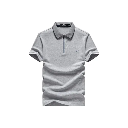 SEPTWOLVES Поло Мужское Светло-Серое