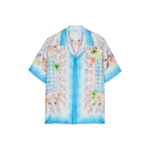 CASABLANCA Рубашка Мужская Aqua Blue