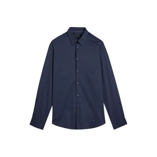 TED Baker Темно-синие мужские рубашки